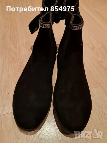дамски боти от естествен велур , снимка 6 - Дамски боти - 47947772