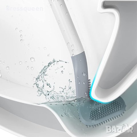 3856 Силиконова четка с Г – образна форма за лесно почистване на тоалетната чиния