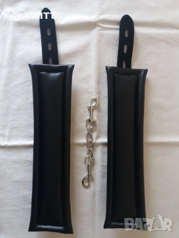 Белезници от еко кожа в черно, снимка 4 - Други - 54248131