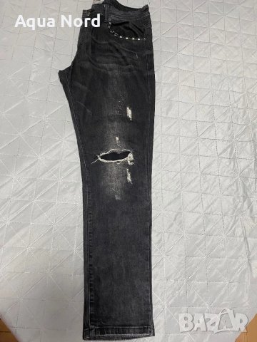 Черни дънки за едър мъж ХЛ-ХХЛ + пуловер подарък, снимка 5 - Дънки - 48825690