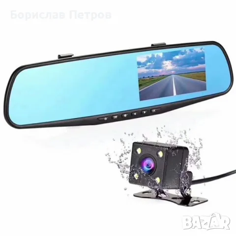 Видеорегистратор тип огледало за задно виждане + "задна камера" DVR JPG 1080 P -8Mpx, снимка 5 - Аксесоари и консумативи - 55752449