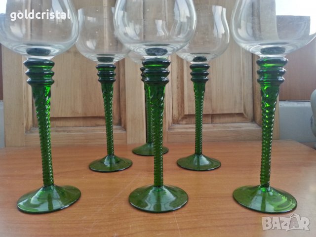 Стъклени чаши ръчна изработка , снимка 5 - Антикварни и старинни предмети - 37624799