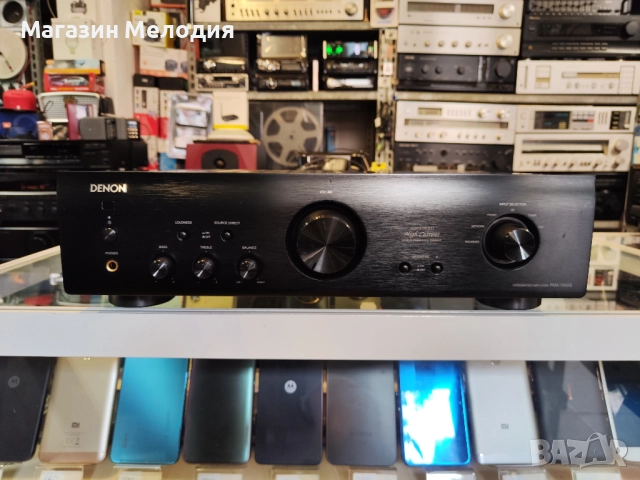 Усилвател DENON PMA-720AE Две по 85 вата на 4 ома. В отлично техническо и визуално състояние.