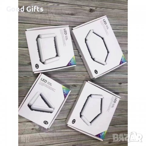 Комплект LED ринг лампа с трипод и дистанционно - Led Ring Diy V8, снимка 3 - Светкавици, студийно осветление - 38095489