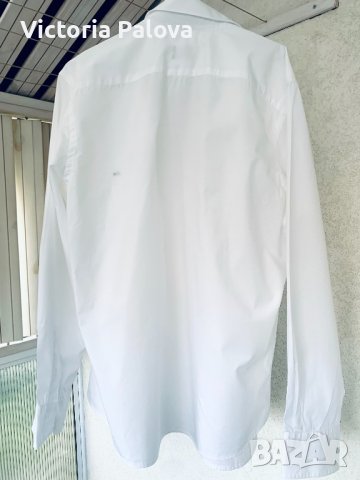 Бяла риза LACOSTE оригинал, премиум-памук, снимка 4 - Ризи - 36702430