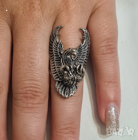 Сребърен пръстен Орел Проба 925