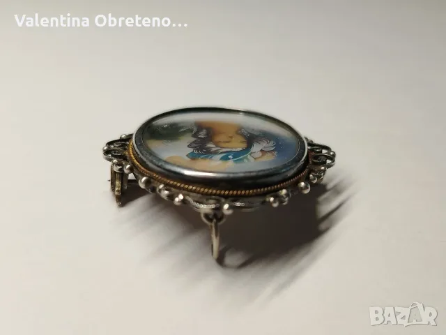 Брошка Викториански стил, снимка 4 - Антикварни и старинни предмети - 56153186