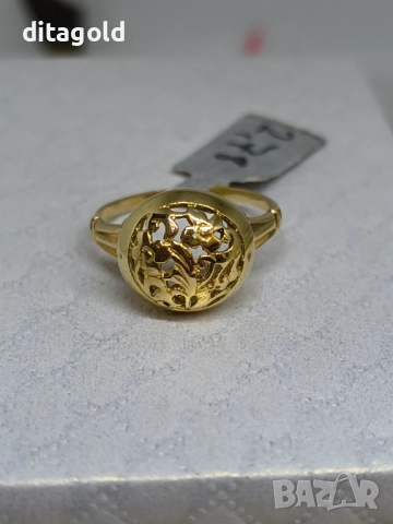 Нов 14К златен пръстен, български модел, 2.78 гр 485 лв