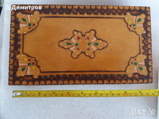 Стара дървена кутия, снимка 6 - Други ценни предмети - 36447752