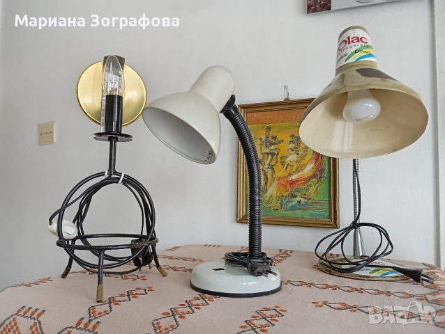Стари настолни лампи, - и Керамични изделия, снимка 2 - Други ценни предмети - 48733495