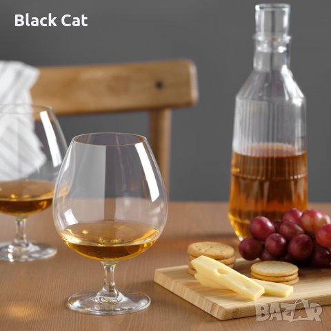 "IKEA" / "ИКЕА" – 2 нови огромни стъклени чаши за алкохол (бренди, коняк, уиски, ром), стъклена чаша, снимка 2 - Чаши - 39215997