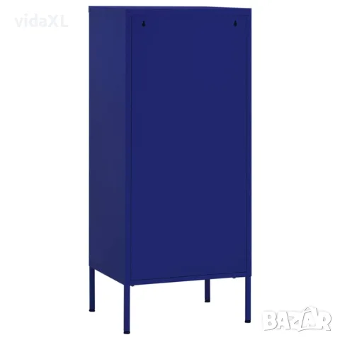 vidaXL Шкаф за съхранение, нейви син, 42,5x35x101,5 см, стомана, снимка 5 - Шкафове - 56147072