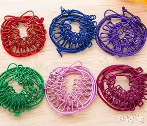 Преносимо въже за простор с щипки за пътуване и къмпингуване, снимка 3 - Други стоки за дома - 44702909