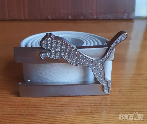 Бял колан Puma Genuine Leather