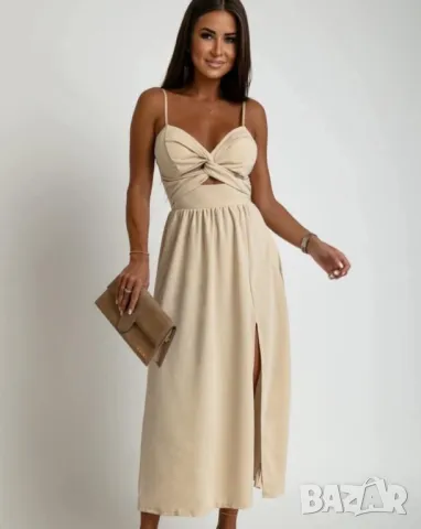 рокли с миди дължина , снимка 4 - Рокли - 50428066