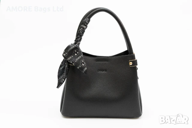 Ежедневна дамска чанта AMORE Fiorella - Black, снимка 3 - Чанти - 50659676