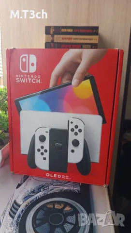 Nintendo Switch OLED 64GB + Dock + Кутия | Отлично състояние 