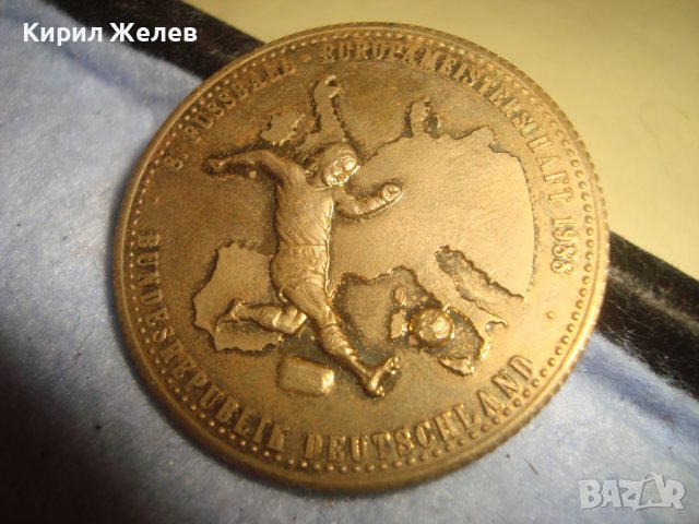 Футбол Европейско Първенство 1988г. 8-на ФИНАЛ ВРАТАР ГЕРМАНИЯ ФРГ ПЛАКЕТ БРОНЗ ПОЗЛАТА РЯДЪК 30453, снимка 14 - Антикварни и старинни предмети - 38152806