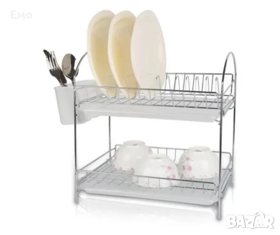 Сушилник, Хром. Цвят Черен, Бял 2 нива, 34х23х35.5см, снимка 5 - Сушилници - 47745953