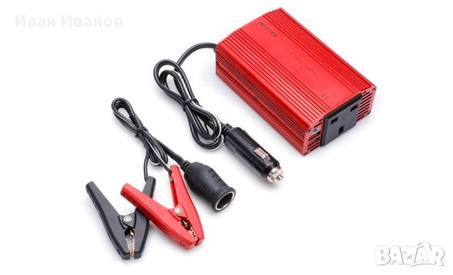BESTEK 300W мощност инвертор DC 12V към AC 230V автомобилен преобразувател, снимка 2 - Зарядни за кола - 42797534