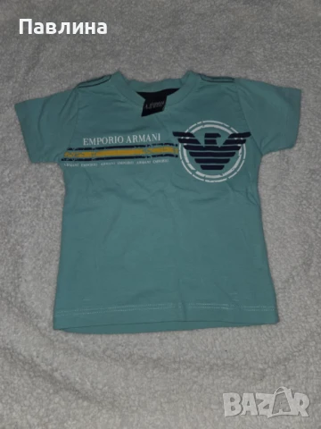 Лот от 4 Летни Тениски и 1 Гащеризонче - 9-12м, снимка 10 - Бебешки блузки - 51007802