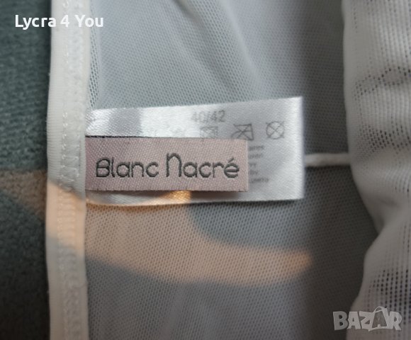 Blanc Nacre 40/42 (M/L) луксозни бели тюлени бразилиани с черна бродерия, снимка 9 - Бельо - 38276188