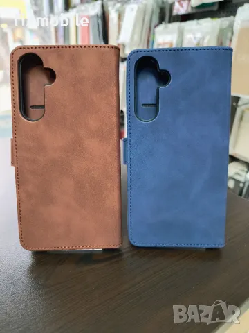 Samsung Galaxy A35 5G велурен калъф тип тефтер, снимка 3 - Калъфи, кейсове - 48319955