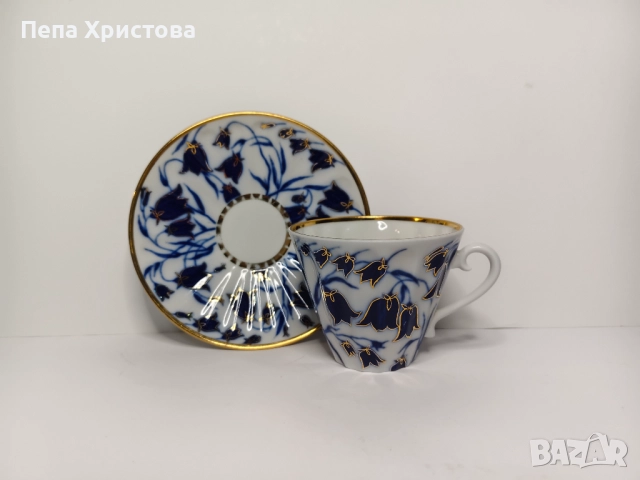 Чаша за чай от съветски порцелан ЛФЗ, снимка 7 - Чаши - 52595952