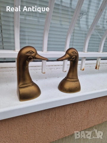 Чифт страхотни антикварни бронзови фигури статуетки стопери за книги , снимка 8 - Антикварни и старинни предмети - 54214385