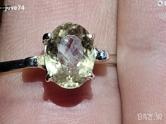 СРЕБЪРЕН ПРЪСТЕН С ЕСТЕСТВЕН СУЛТАНИТ (ТУРЦИЯ)  СЕРТИФИКАТ, снимка 7 - Пръстени - 53297493