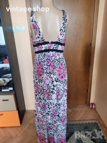 Пъстра дълга рокля Marella, размер S, снимка 5 - Рокли - 54196451