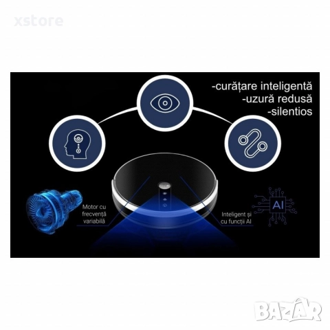 Прахосмукачка робот с моп Voltz, 3 в 1, 2000PA, 4400mAh, до 200 кв. м., Wi-Fi, снимка 4 - Прахосмукачки - 52796032