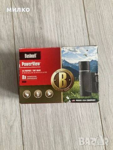 Бинокъл Bushnell Powerview 8x21 FRP, снимка 7 - Екипировка - 54145961