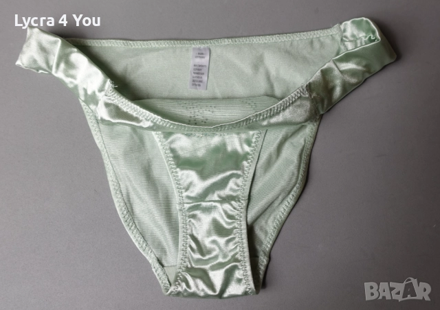 M/L сатенена бикина с ниска талия в цвят мента, снимка 4 - Бельо - 52555267