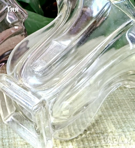 Стъклена квадратна ваза, снимка 4 - Вази - 50518342