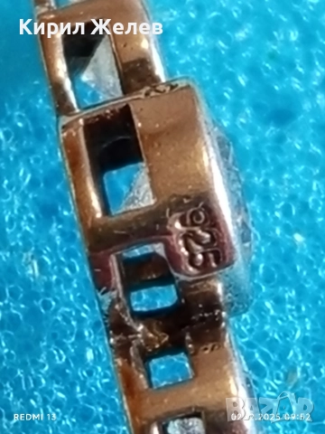 Сребърно бижу с кристали Сваровски красив стилен дизайн 37671, снимка 4 - Колиета, медальони, синджири - 52621680