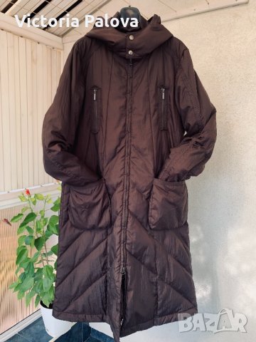 Модерно яке-палто GUXY цвят шоколад ,гъши пух,Италия, снимка 4 - Палта, манта - 34556353