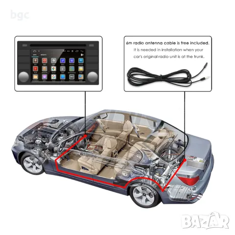 НОВ BMW DIN 8-Ядрен 3GB/32GB Android 12 Автомобилно радио Мултимедия BMW 5 E39 E53 X5 1995-2006 MP3 , снимка 13 - Навигация за кола - 48733008