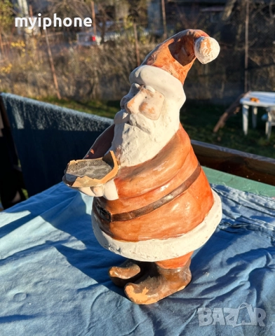 Керамична фигурка на Дядо Коледа , снимка 3 - Фигурки - 52740494