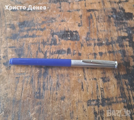 ролер Pierre Cardin синя пластмаса със стоманена капачка в метална кутия, снимка 3 - Ученически пособия, канцеларски материали - 54129005