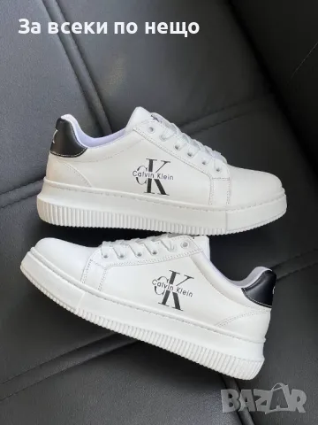 Calvin Klein Дамски Бели Маратонки👟Дамски Спортни Обувки В Бял Цвят Келвин Клайн Код E226, снимка 3 - Маратонки - 50411809