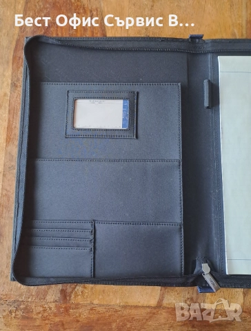 папка луксозна за документи без/с цип черен със синьо с цип Марксман Marksman А4, снимка 9 - Ученически пособия, канцеларски материали - 52514388