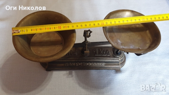 Антична чугунена везна тип "Робервал", снимка 7 - Антикварни и старинни предмети - 51708615