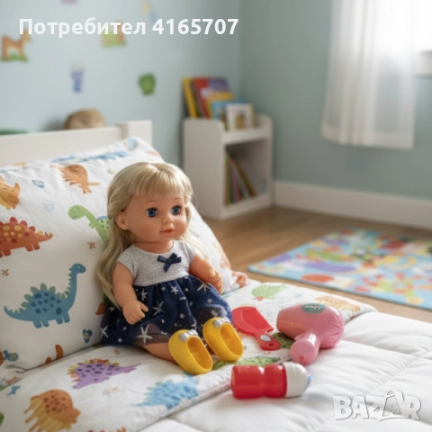 Кукла с мигащи очи, аксесоари и звуци – Идеален подарък за малки принцеси, снимка 5 - Кукли - 52840948