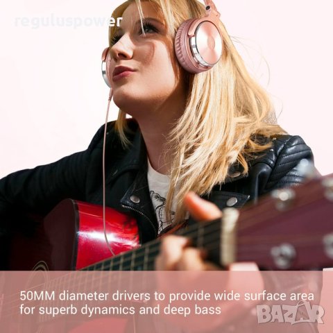 Слушалки Hi-res OneOdio Studio Pro 10 Rose Gold, 20 Hz-40 KHz, 32 Ом, 1600 mw, 6.35/3.5 mm, снимка 12 - Слушалки и портативни колонки - 42484908