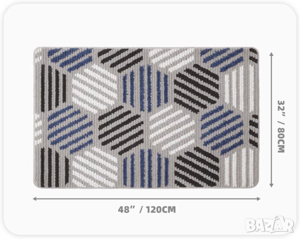Килимче / изтривалка 80 х 120 см B-UK-MHD-BLUE, снимка 5 - Килими - 42811320