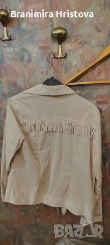 Дамско яке тип велур с ресни CRICKICO (XXL) – като ново  