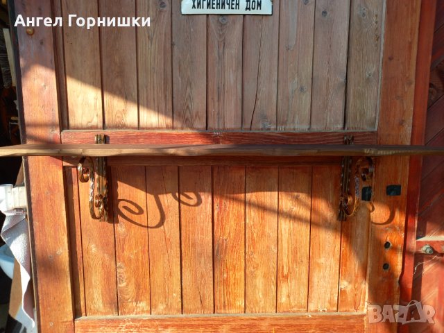 Рафт от ковано желязо и дърво , снимка 6 - Етажерки - 34157864