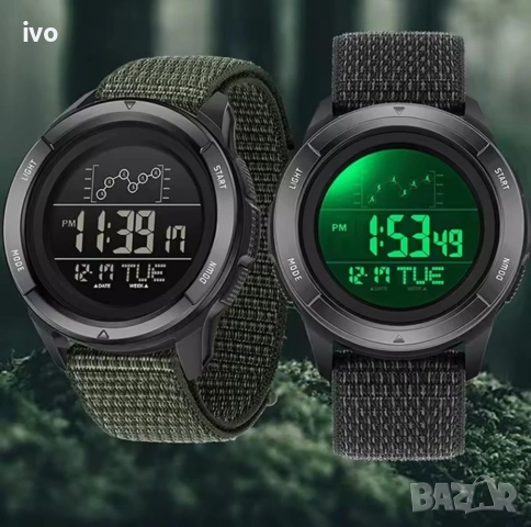 спортен водоустойчив часовник от дигитален с подсветка