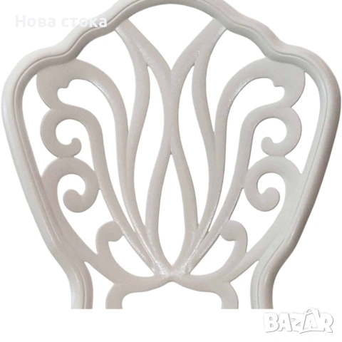 Градински стол цвят бял 45*52*87 см, снимка 4 - Градински мебели, декорация  - 54008893